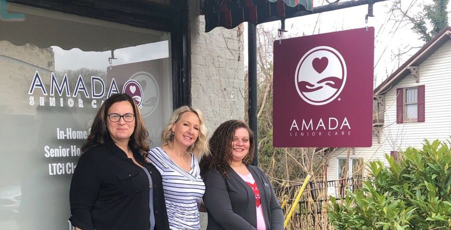 Amada Senior Care team at a branded local office