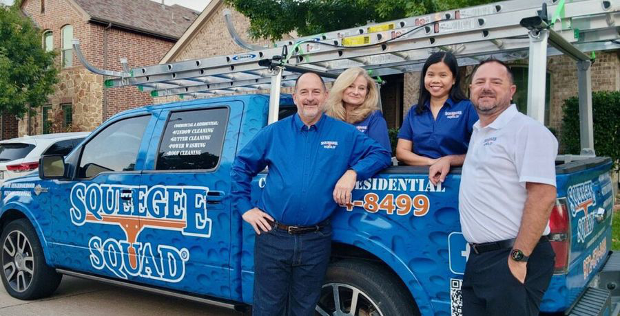 Squeegee Squad Frisco team and branded service truck